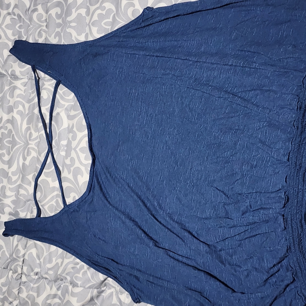 Blue Embroidered Women's Top - Picture 3 of 6